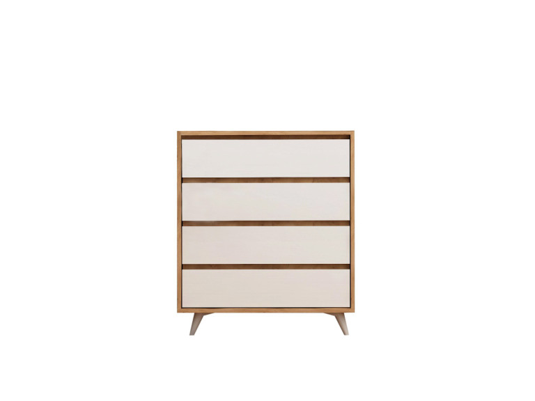 Commode en bois "Suvera" - 70 x 40 x 86 cm - Beige