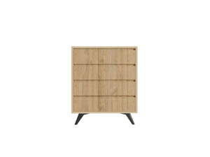 Commode en bois "Suvera" - 70 x 40 x 86 cm - Marron clair