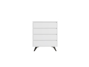 Commode en bois "Suvera" - 70 x 40 x 86 cm - Blanc