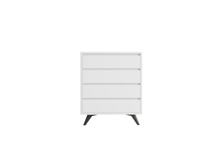 Commode en bois "Suvera" - 70 x 40 x 86 cm - Blanc