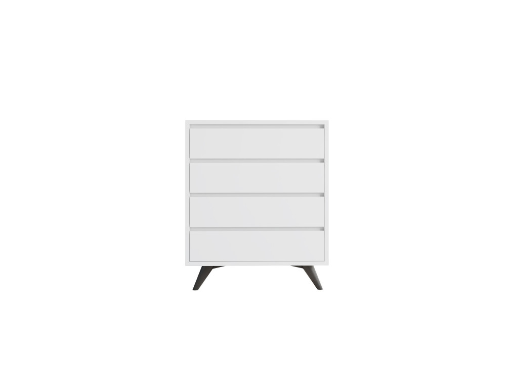 Commode en bois "Suvera" - 70 x 40 x 86 cm - Blanc