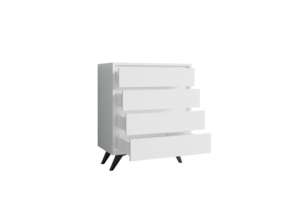 Commode en bois "Suvera" - 70 x 40 x 86 cm - Blanc