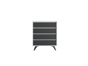 Commode en bois "Suvera" - 70 x 40 x 86 cm - Blanc