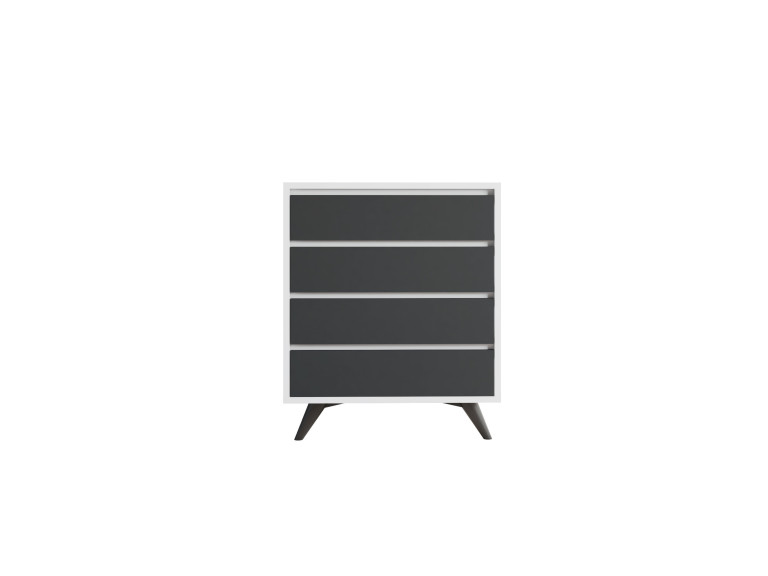 Commode en bois "Suvera" - 70 x 40 x 86 cm - Blanc