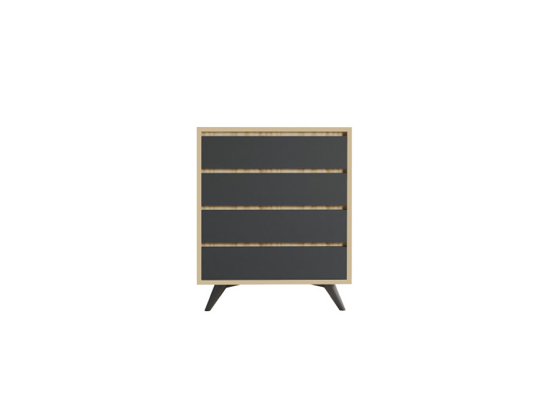 Commode en bois "Suvera" - 70 x 40 x 86 cm - Marron