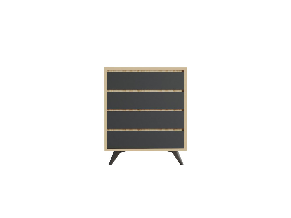 Commode en bois "Suvera" - 70 x 40 x 86 cm - Marron