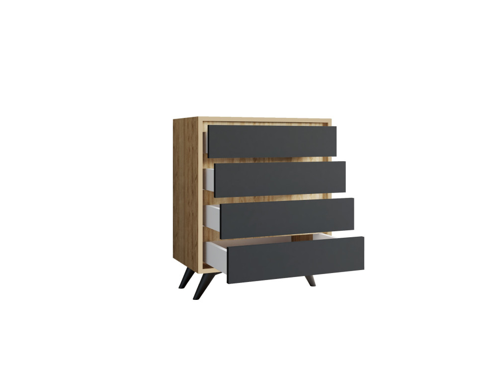Commode en bois "Suvera" - 70 x 40 x 86 cm - Marron