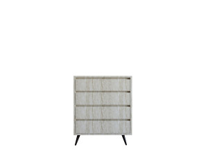 Commode en bois "Suvera" - 70 x 40 x 86 cm - Travertin