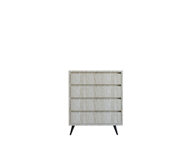 Commode en bois "Suvera" - 70 x 40 x 86 cm - Travertin