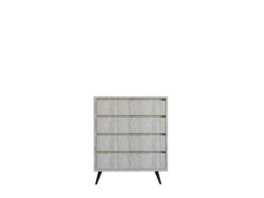 Commode en bois "Suvera" - 70 x 40 x 86 cm - Travertin