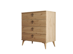 Commode en bois "Versa-Ce" - 80 x 45 x 90 cm - Marron