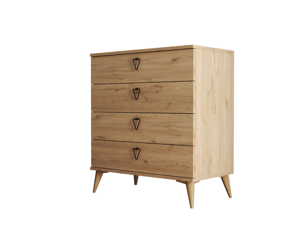 Commode en bois "Versa-Ce" - 80 x 45 x 90 cm - Marron