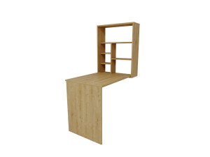 Table de maquillage en bois "Sedir" - 90 x 59 x 74 cm - Beige