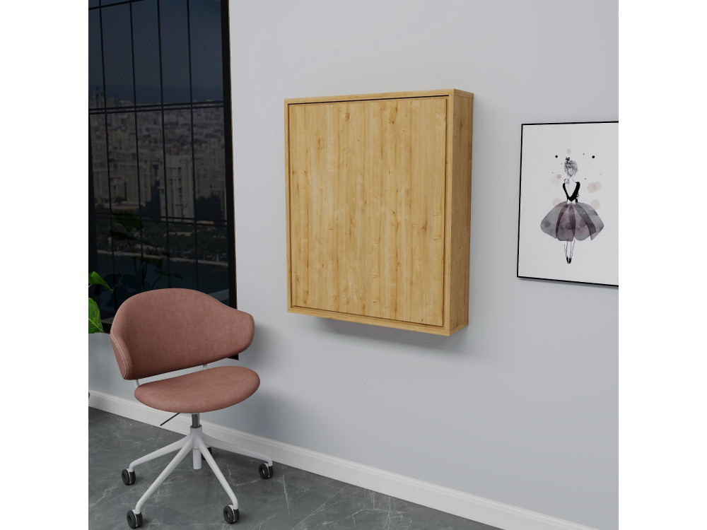 Table de maquillage en bois "Sedir" - 90 x 59 x 74 cm - Beige