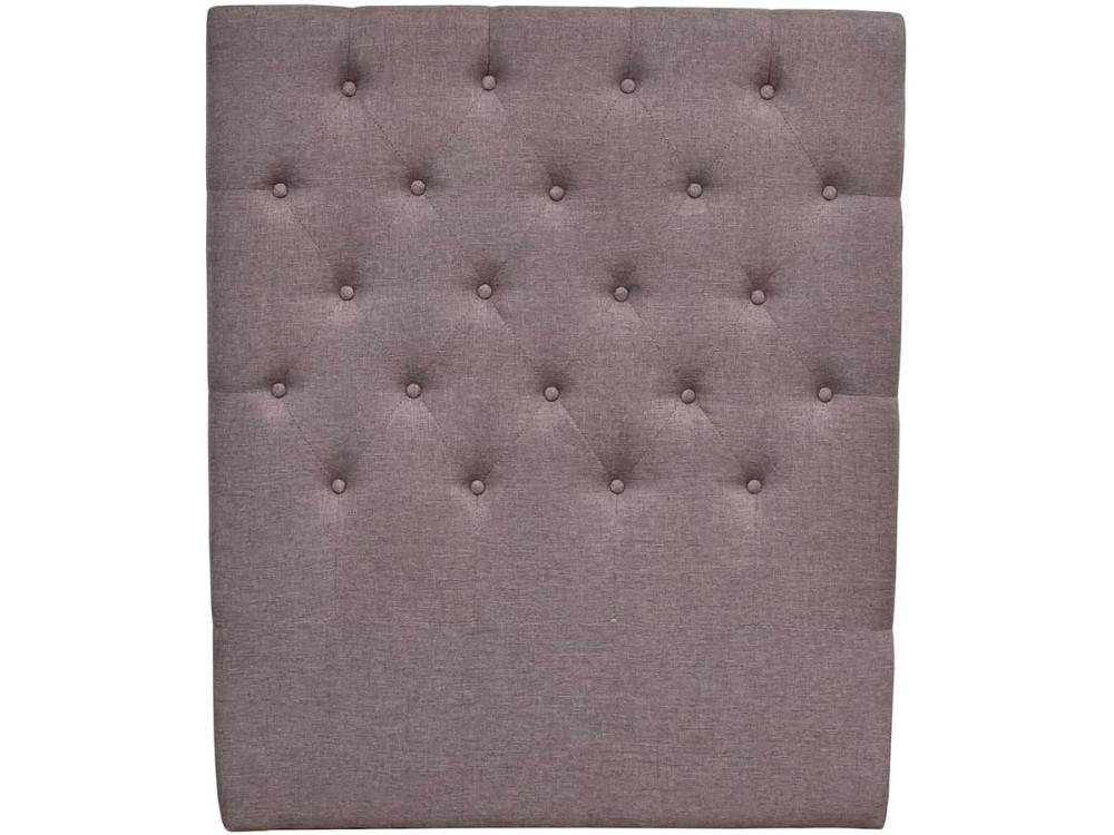 Tête de lit capitonnée "Déco" - 99 cm - Taupe - En tissu