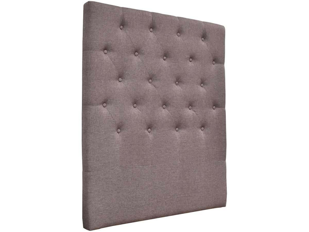 Tête de lit capitonnée "Déco" - 99 cm - Taupe - En tissu