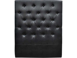 Tête de lit capitonnée "Déco" - 99 cm - Noir - En PVC
