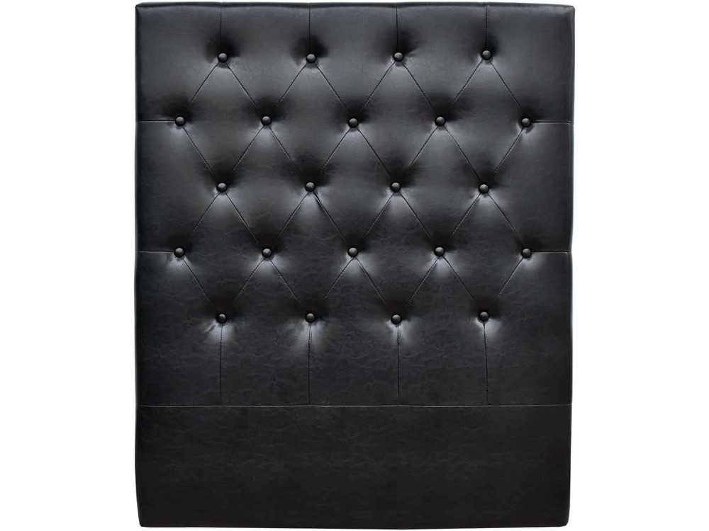 Tête de lit capitonnée "Déco" - 99 cm - Noir - En PVC