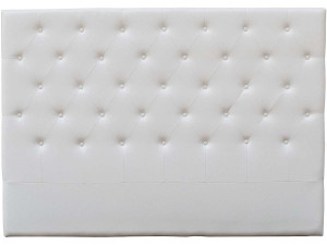 Tête de lit capitonnée "Déco" - 169 cm - Blanc - En PVC