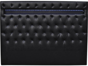 Tête de lit "Déco" LED - 149 cm - Noir