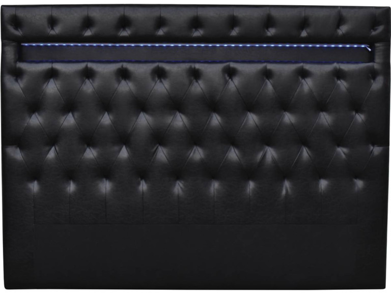 Tête de lit "Déco" LED - 149 cm - Noir