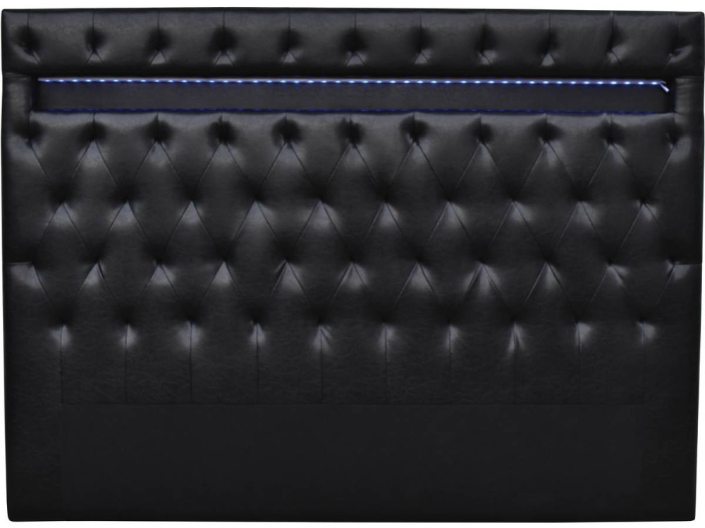 Tête de lit "Déco" LED - 149 cm - Noir