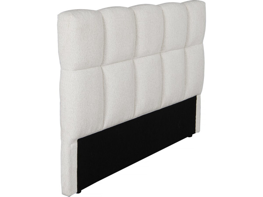 Tête de lit en tissu épais style bubble "Alpe d’Huez" - 140 cm - Beige