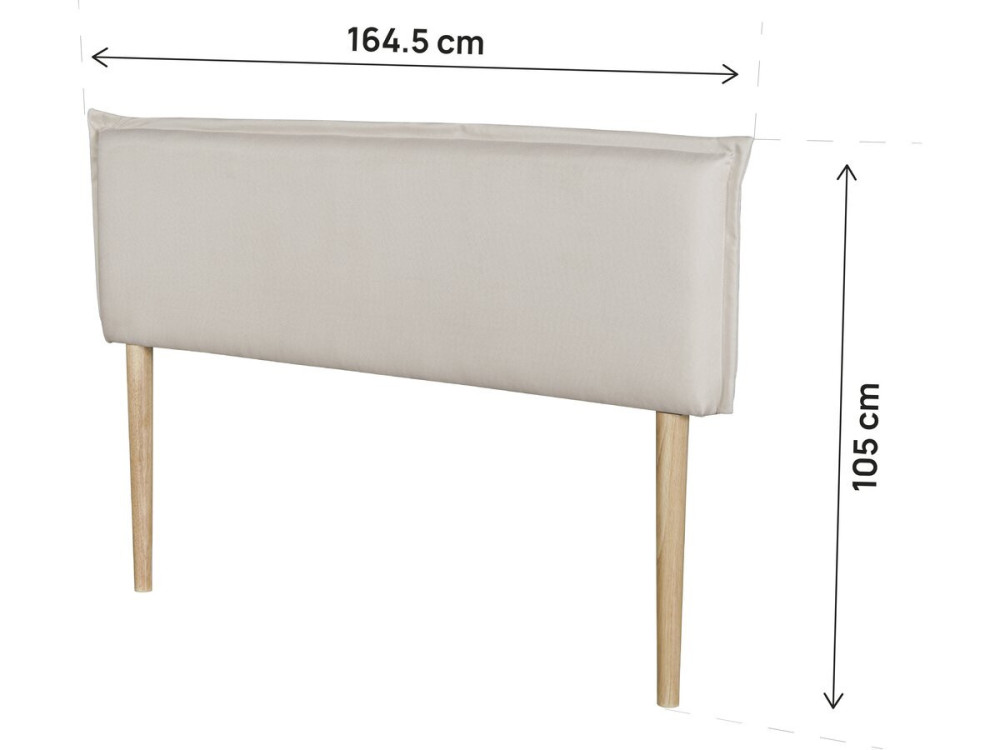 Tête de lit "Jessica" en lin - 160 cm - Beige