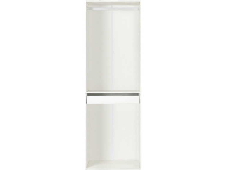 Armoire avec penderie et porte-pantalons "Opéra" - 60 x 45 x 180 cm - Blanc