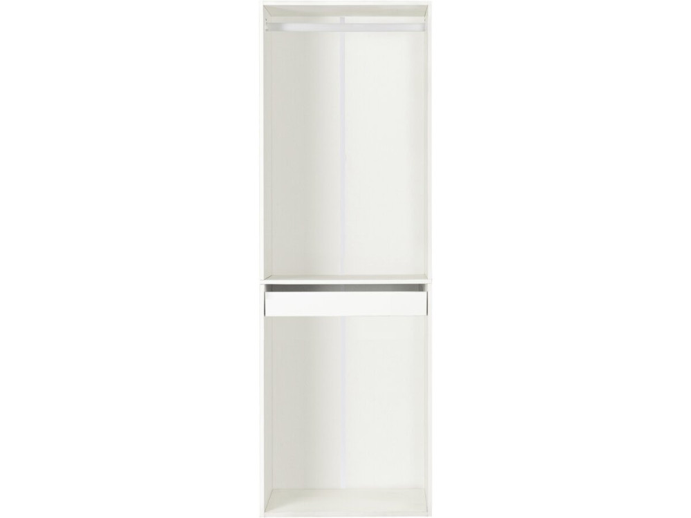 Armoire avec penderie et porte-pantalons "Opéra" - 60 x 45 x 180 cm - Blanc