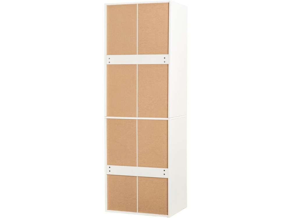 Armoire avec penderie et porte-pantalons "Opéra" - 60 x 45 x 180 cm - Blanc