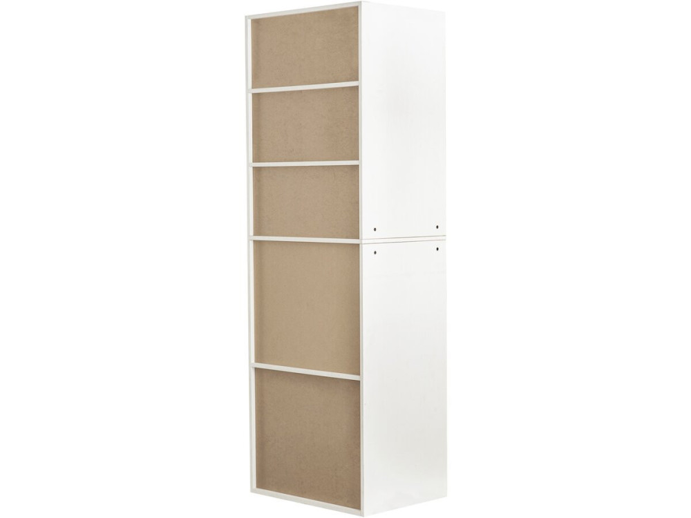 Armoire avec 5 étagères "Opéra" - 60 x 45 x 180 cm - Blanc