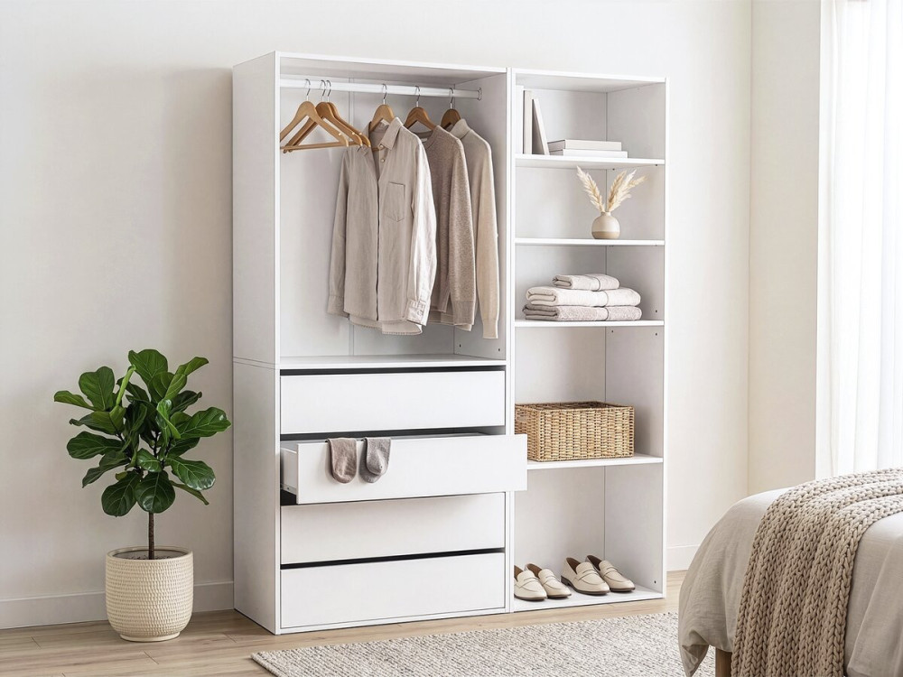 Kit dressing " Opéra " modulable - 2 éléments - Blanc