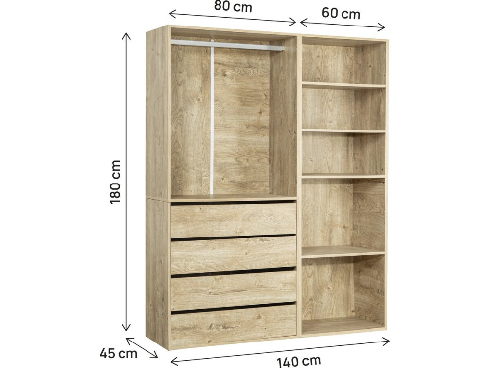 Kit dressing " Opéra " modulable - 2 éléments - Beige