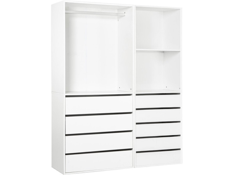 Kit dressing " Opéra " modulable - 2 éléments - Blanc