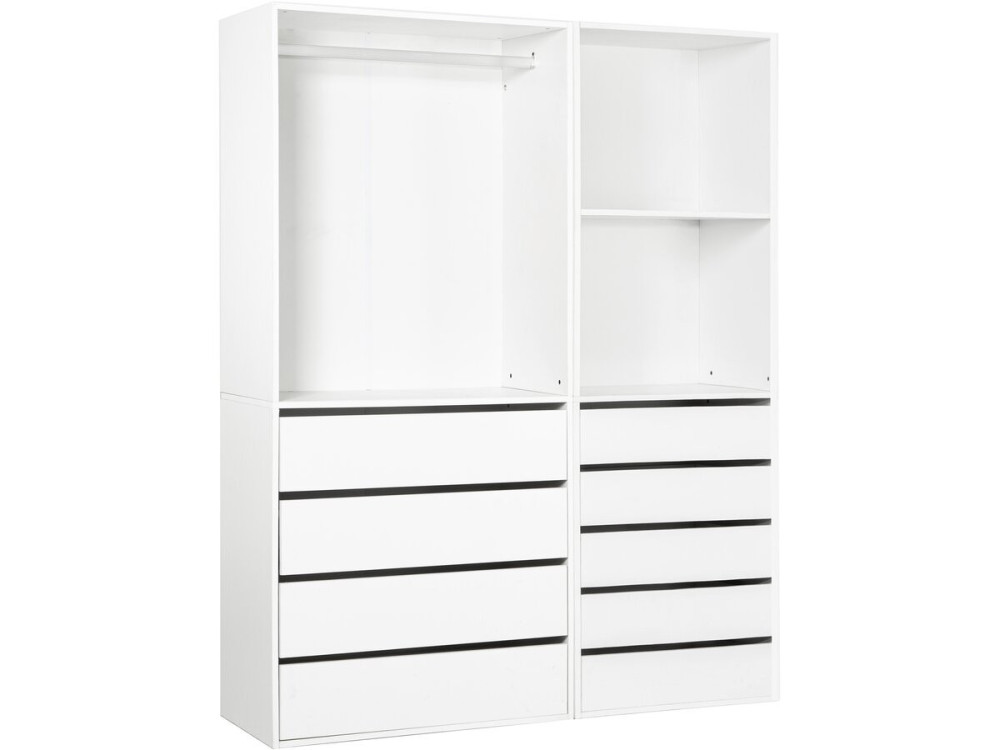 Kit dressing " Opéra " modulable - 2 éléments - Blanc