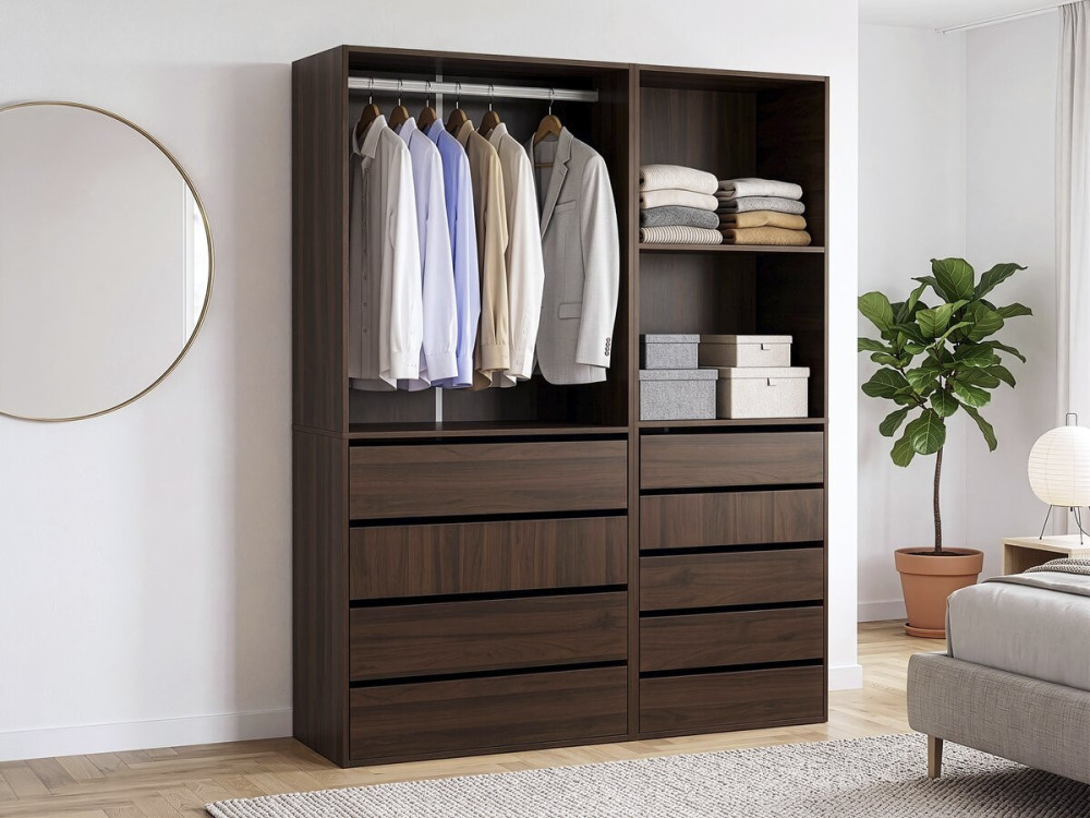 Kit dressing " Opéra " modulable - 2 éléments - Marron