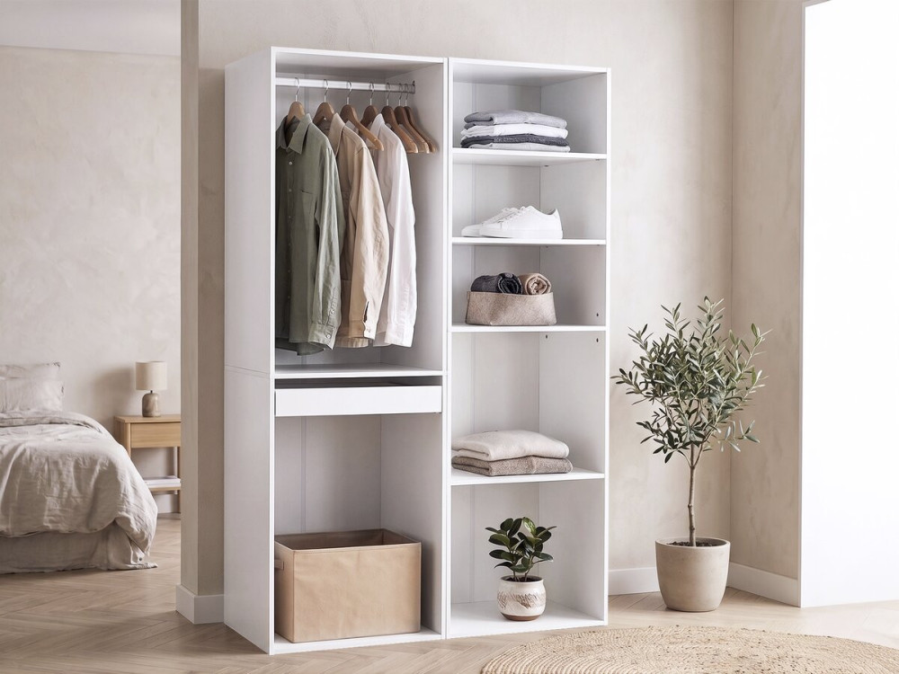 Kit dressing " Opéra " modulable - 2 éléments - Blanc