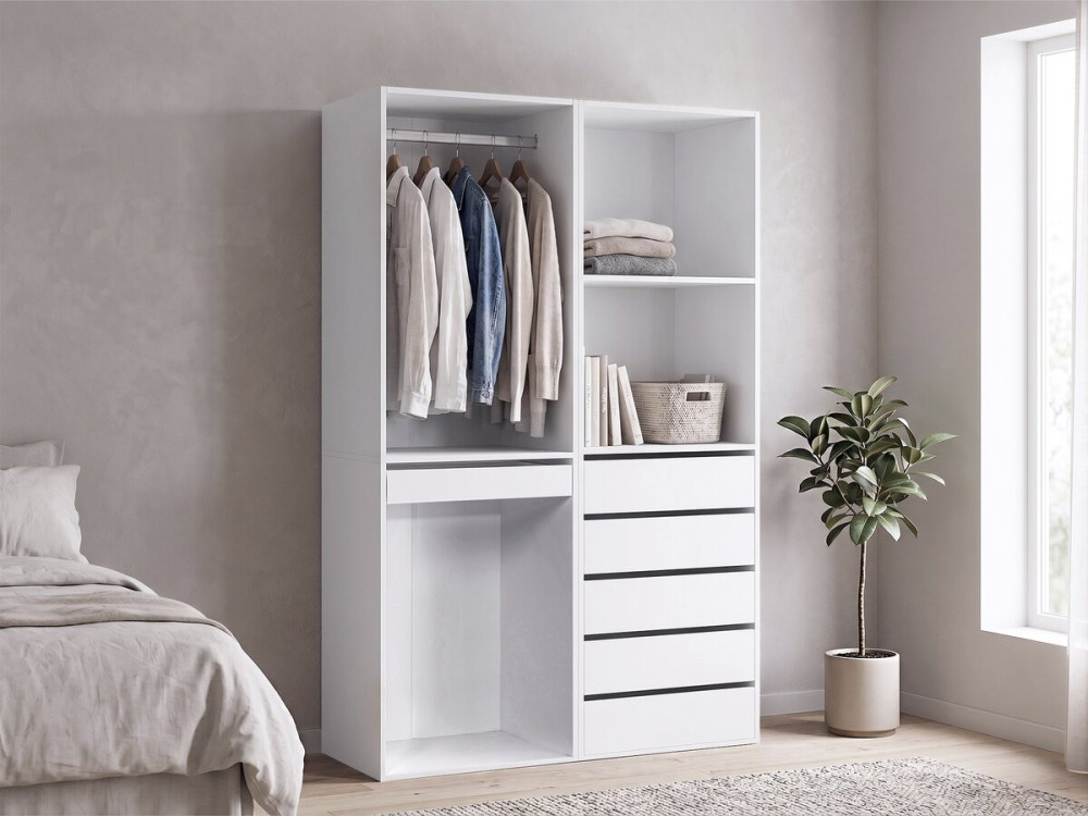Kit dressing " Opéra " modulable - 2 éléments - Blanc