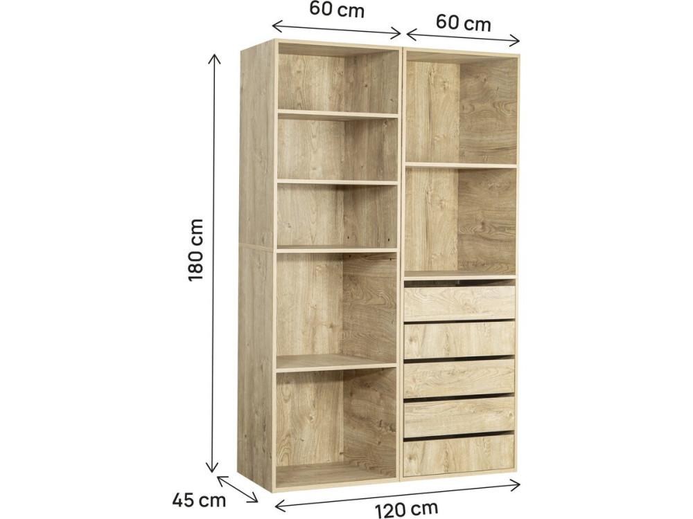 Kit dressing " Opéra " modulable - 2 éléments - Beige