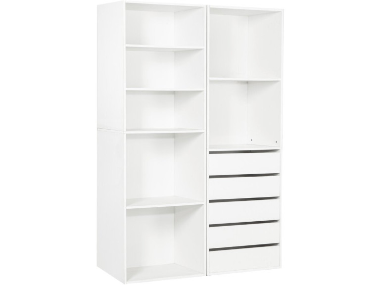 Kit dressing " Opéra " modulable - 2 éléments - Blanc