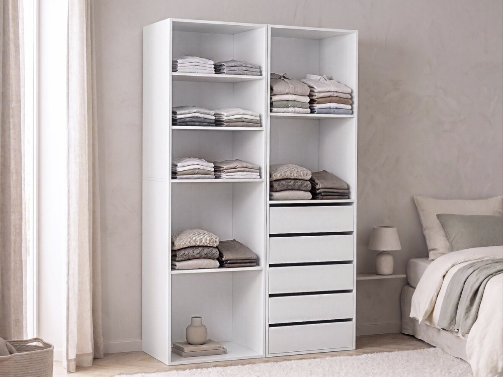 Kit dressing " Opéra " modulable - 2 éléments - Blanc
