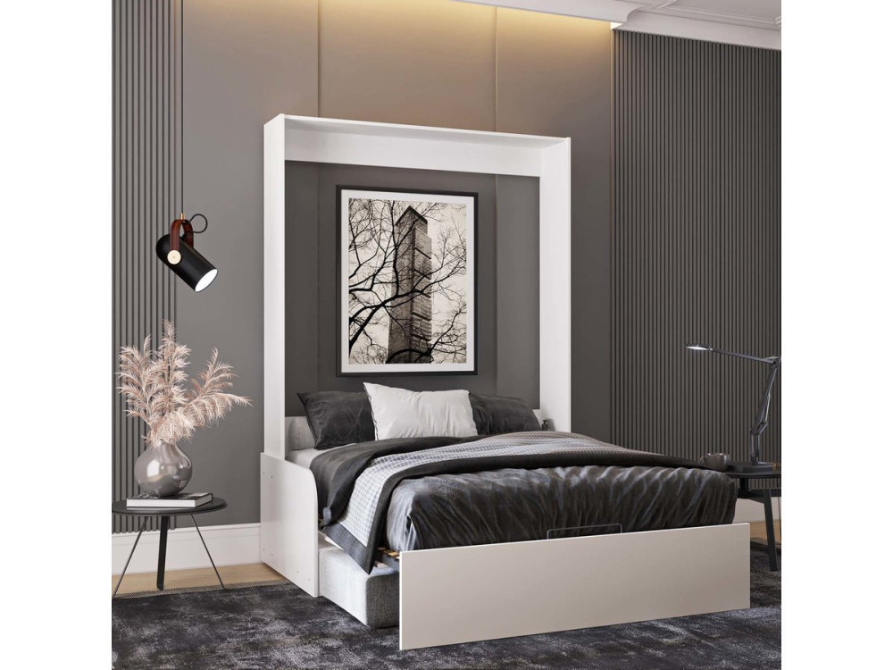 Lit escamotable "NYD SOFA 5" - 140 x 200 cm – Blanc
