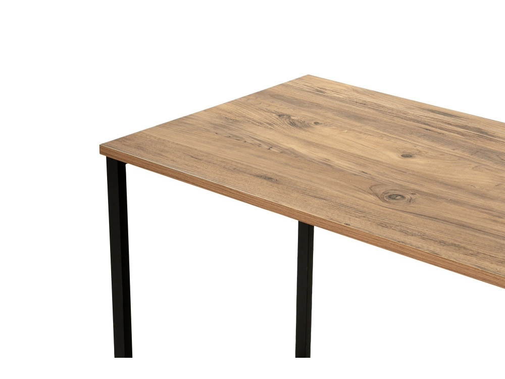 Bureau en bois "Twin Study Desk" - 240 x 60 x 74 cm - Pin atlantiqueNoir