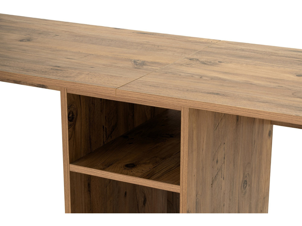Bureau en bois "Twin Study Desk" - 240 x 60 x 74 cm - Pin atlantiqueNoir