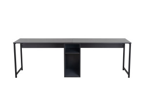 Bureau en bois "Twin Study Desk" - 240 x 60 x 74 cm - AnthraciteNoir