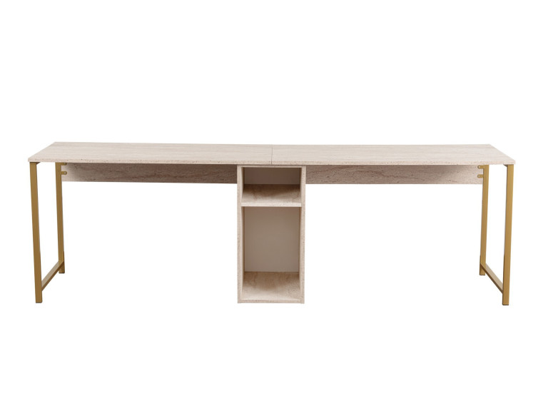 Bureau en bois "Twin Study Desk" - 240 x 60 x 74 cm - TravertinOr