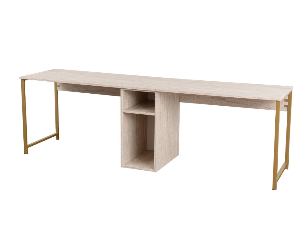 Bureau en bois "Twin Study Desk" - 240 x 60 x 74 cm - TravertinOr