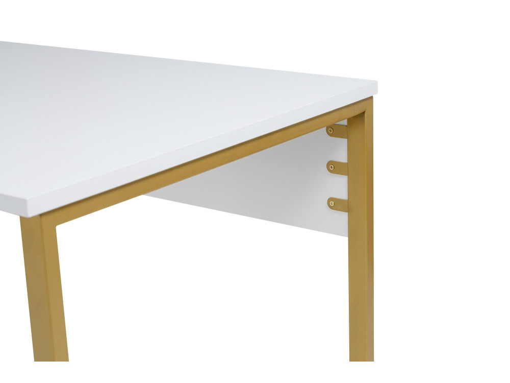 Bureau en bois "Twin Study Desk" - 240 x 60 x 74 cm - Or blanc