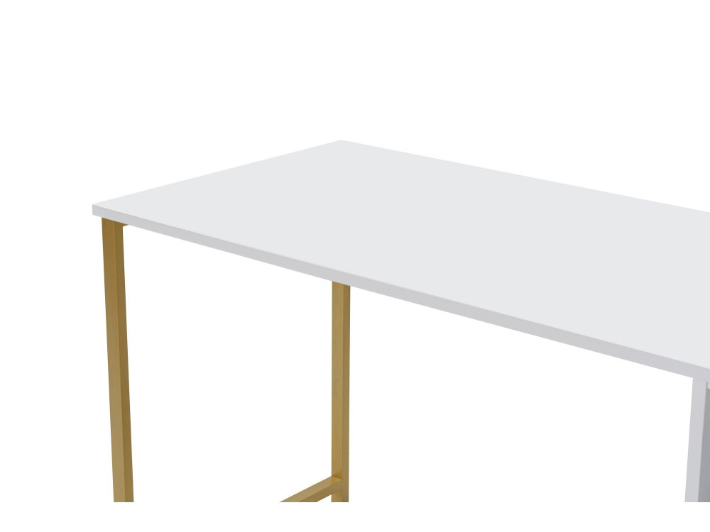 Bureau en bois "Twin Study Desk" - 240 x 60 x 74 cm - Or blanc